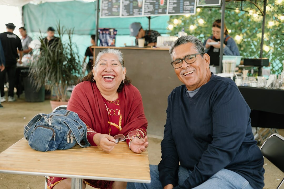 seniors smiling at event